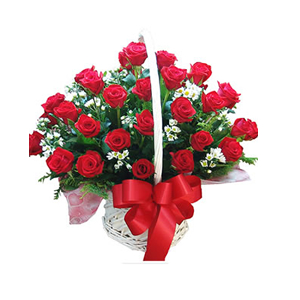 鲜花/走过的爱:33枝红玫瑰
包 装:有柄圆形提篮
