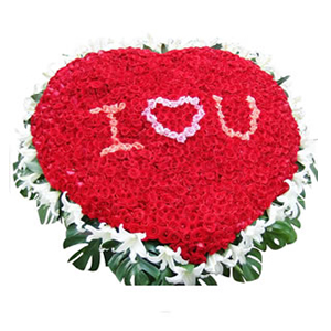 鲜花/I LOVE YOU:999枝红玫瑰（中间桃红玫瑰和粉玫瑰包含在内），40