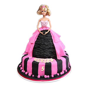 蛋糕/【翻糖蛋糕】世界是你: 芭比娃娃翻糖蛋糕（需提前预订）
 [包 装]