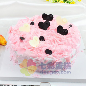 蛋糕/粉色甜心:鲜奶鸡蛋胚+巧克力装饰
祝 愿:在这阳光明媚的日子