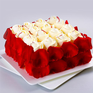 蛋糕/美味情缘:新鲜优质淡奶油、新鲜玫瑰花瓣围边
祝 愿: 花开的