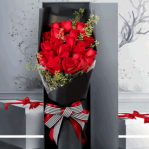 鲜花/永恒的爱恋:19枝红玫瑰礼盒
花 语:护你周全，免你惊慌，永远